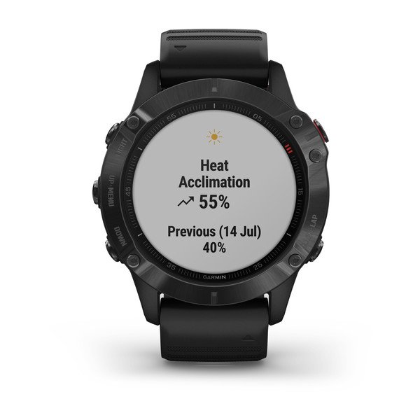 Garmin fenix 6, Pro, Black w/black Band, GPS Watch, EMEA UK Tactical