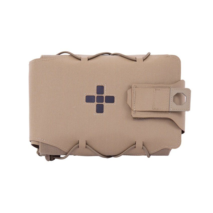 Warrior Laser Cut Large Horizontal Individual First Aid Kit Pouch Coyote Tan