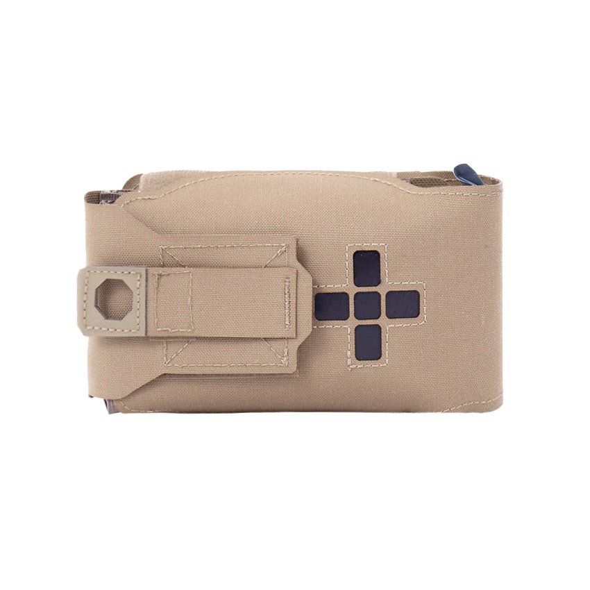 Warrior Laser Cut Small Horizontal Individual First Aid Kit Pouch Coyote Tan