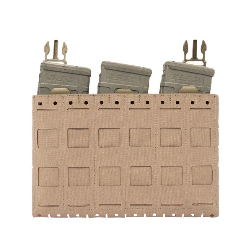 Warrior Laser Cut Kangaroo Pouch with Triple 5.56mm Insert Coyote Tan