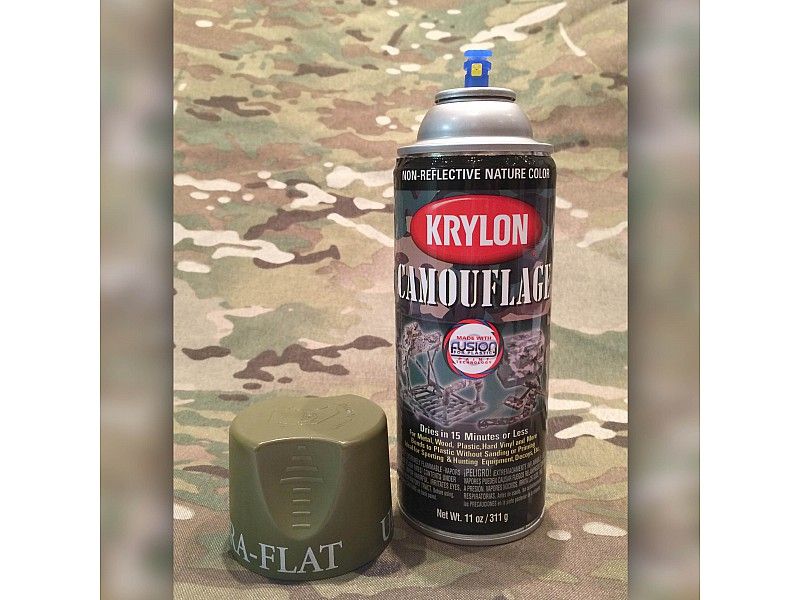 Krylon Camoflage Spray Paint Woodland Green UK Tactical