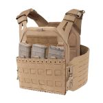 Warrior Laser Cut LPC V1 Low Profile Plate Carrier with Solid Sides, Kangaroo Pouch & 5.56 Triple Inserts