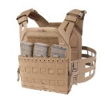 Warrior Laser Cut LPC V2 Low Profile Plate Carrier with Ladder Sides and DFP Kangaroo Pouch with Triple 5.56 Inserts