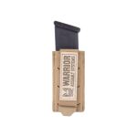 Warrior Laser Cut Single Snap Mag Pouch 9mm Short Coyote Tan