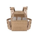 Warrior Laser Cut LPC V2 Low Profile Plate Carrier with Ladder Sides and DFP Kangaroo Pouch with Triple 5.56 Inserts