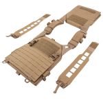 Warrior Laser Cut LPC V3 Low Profile Plate Carrier Base With Slimline Ladder Sides, DFP AK47 7.62 Magazine Pouch