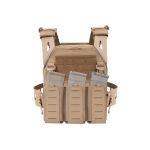 Warrior Laser Cut LPC V3 Low Profile Plate Carrier Base With Slimline Ladder Sides, DFP Triple Bungee Low Profile Elastic G2 5.56 Mag Pouch