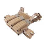 Warrior Laser Cut LPC V3 Low Profile Plate Carrier Base With Slimline Ladder Sides, DFP Triple Bungee Low Profile Elastic G2 5.56 Mag Pouch