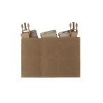 Warrior Laser Cut Detachable Front Panel Triple Snap Mag Pouch Coyote Tan