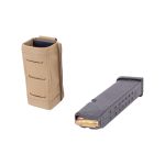 Warrior Laser Cut Single Snap Mag Pouch 9mm Short Coyote Tan