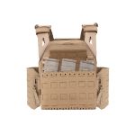 Warrior Laser Cut LPC V1 Low Profile Plate Carrier with Solid Sides, Kangaroo Pouch & 5.56 Triple Inserts