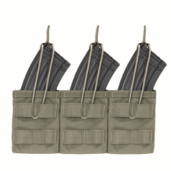 Warrior Triple Open AK7.62mm Open Mag Pouch Ranger Green
