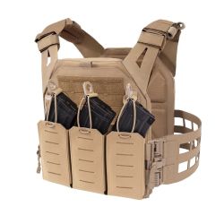 Warrior Laser Cut LPC V2 Low Profile Plate Carrier with Ladder Sides, DFP AK47 7.62 Pouch