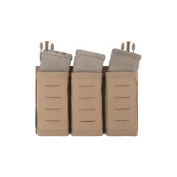 Warrior Laser Cut Detachable Front Panel Triple Snap Mag Pouch Coyote Tan