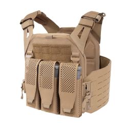 Warrior Laser Cut LPC V1 Low Profile Plate Carrier with Solid Sides, DFP Triple Adaptive Mag Pouch & 5.56 Triple Inserts