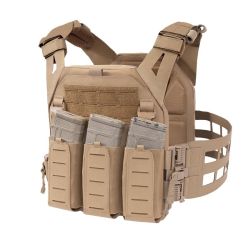 Warrior Laser Cut LPC V2 Low Profile Plate Carrier with Ladder Sides and 5.56 Triple Bungee Low Profile Elastic G2 Magazine Pouch