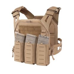 Warrior Laser Cut LPC V3 Low Profile Plate Carrier Base With Slimline Ladder Sides, DFP Triple Bungee Low Profile Elastic G2 5.56 Mag Pouch