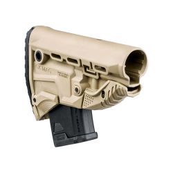 FAB AK Buttstock With Built-in Mag Carrier Tan
